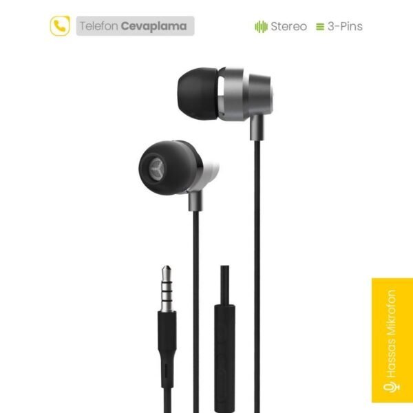 Jopus JO-K64 Bolero Universal 3.5mm Mikrofonlu Kulaklık Siyah Renk