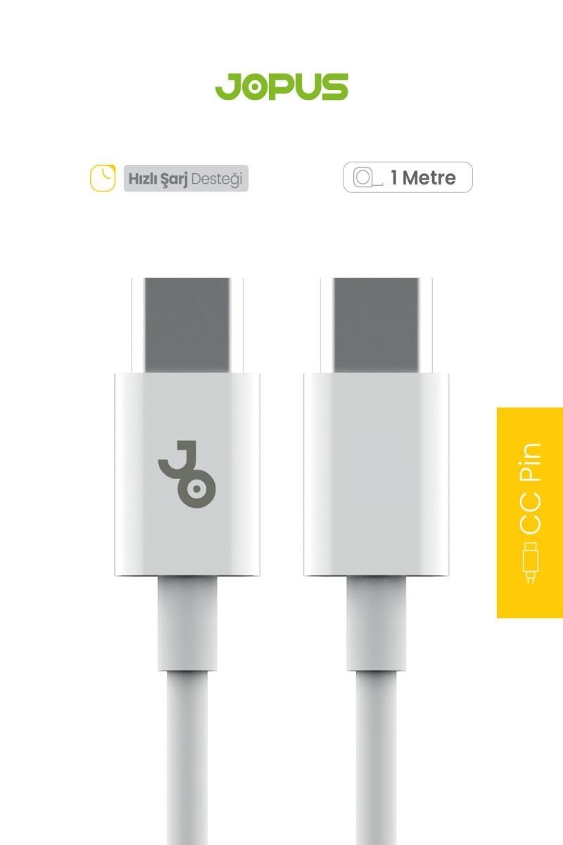 055484_4.jpg Jopus Type C to Type C JO-T01 Data Kablosu - Görsel 1