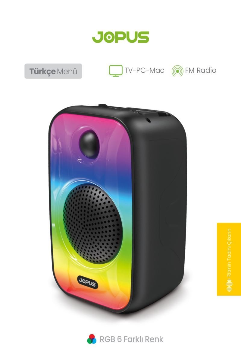 056135_5.jpg Jopus Metis Radyolu Bluetooth Hoparlör - Görsel 1