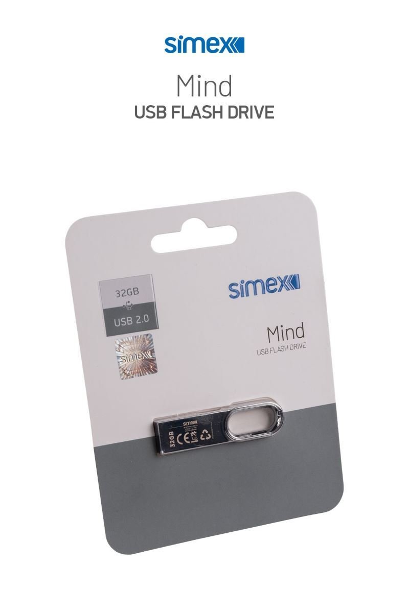 057314_5.jpg Simex SU-108 Mind 2.0 Metal 32GB USB Bellek - Görsel 1