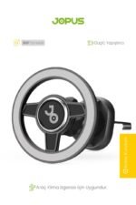 Jopus JO-AT109 Ring Safe Magsafe Telefon Tutucu Gri-Siyah Renk