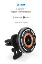 Simex Copper Wireless 15 Watt Araç Sarji