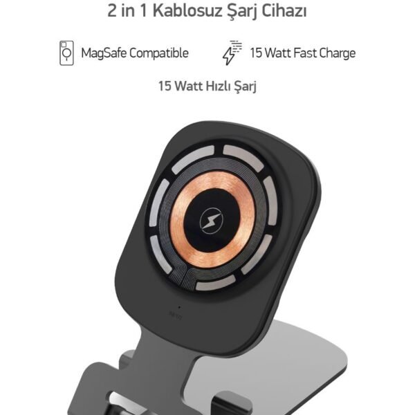 Simex SPS-14 Double Wireless Magsafe 2in 1 15 Watt Sarj Cihazi
