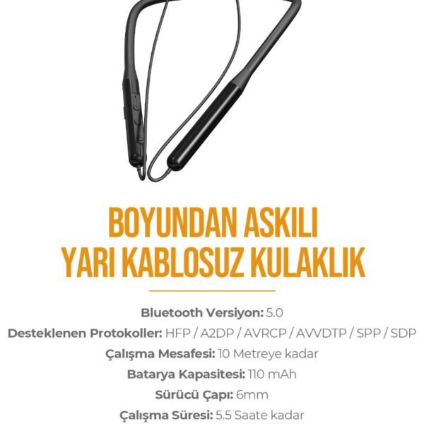 Azeada PD-BN104 Boyun Askılı Bluetooth Kulaklık