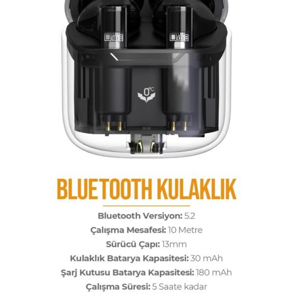 Azeada PD-BT117 TWS Bluetooth Kulaklık Siyah Renk