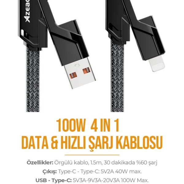 Azeada PD-B96th 1.5mt 4 Lü Data Kablosu