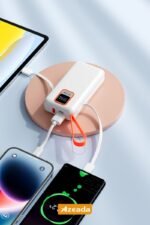 Azeada AZ-P03 22,5W 10000mAh Power Bank Dahili Kablolu - Görsel 4