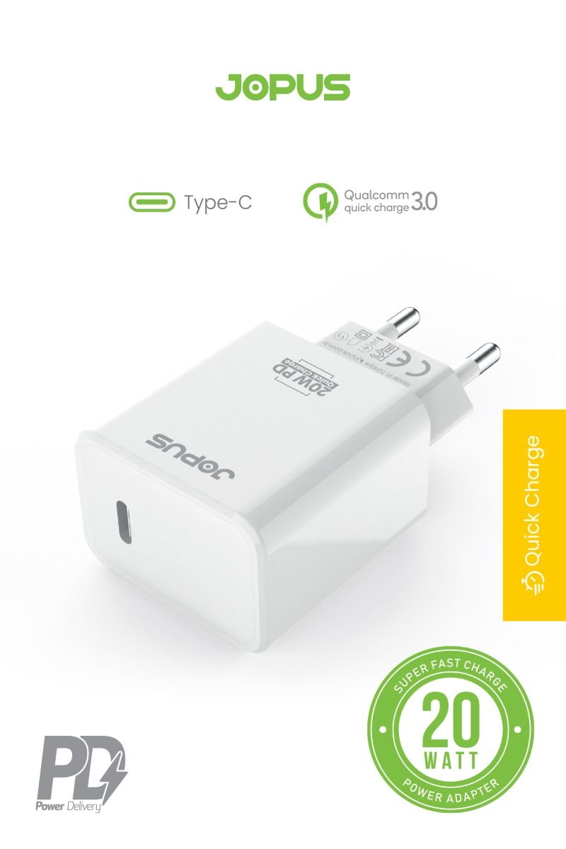 060152_1.jpg Jopus JO-S09 Harbor Hizli Sarj PD QC 20W Sarj Cihazi - Görsel 1