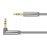 Jopus Universal 3.5mm JA-07 Carry 2 Metre AUX Kablosu Gri Renk - Görsel 3