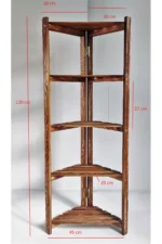 Wooden City Banyo Köşe Düzenleyici Mutfak Rafı Banyo Dolabı Çok Amaçlı Raf 5 Katlı Köşe Rafı Köşe Düzenleyici - Görsel 3